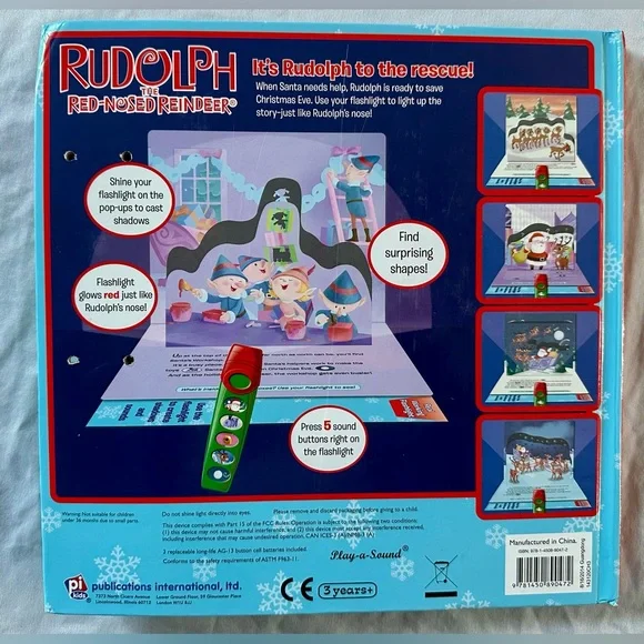 Rudolph the Red-Nosed Reindeer Flashlight Adventure Sound Book – Play-a-Sound - Picture 2 of 7